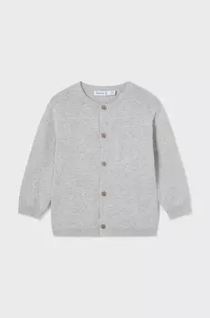 Детский кардиган из смесовой шерсти Mayoral, серый