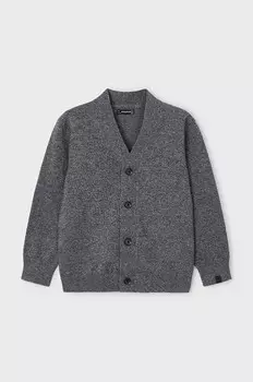 Детский кардиган из смесовой шерсти Mayoral, серый