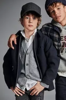 Детский кардиган из смесовой шерсти Mayoral, серый