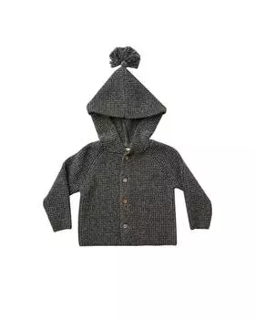 Детский кардиган с кисточками в угольном цвете Rylee + Cru, цвет charcoal
