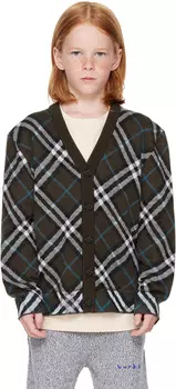 Детский кардиган в коричневую клетку Burberry