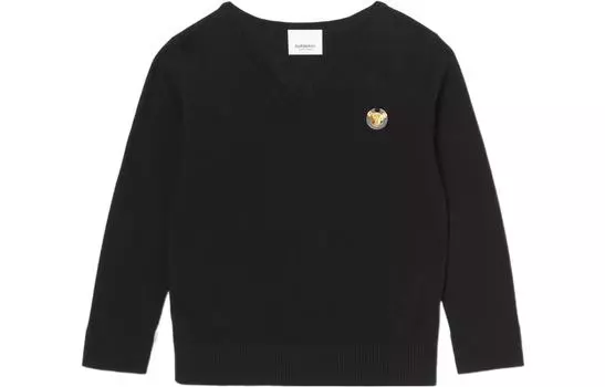 Детский кашемировый свитер Burberry, цвет Black