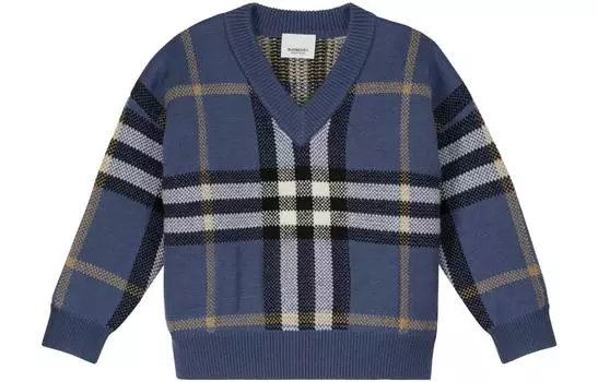 Детский кашемировый свитер Burberry, цвет Blue