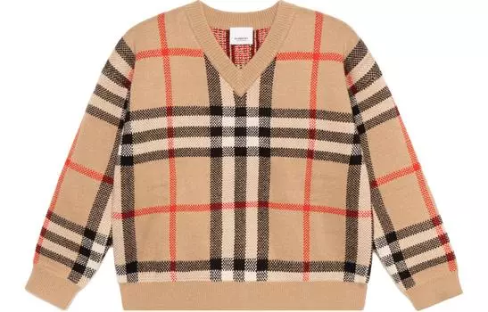 Детский кашемировый свитер Burberry, цвет Brown
