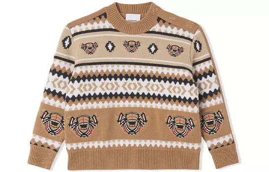 Детский кашемировый свитер Burberry, цвет Camel