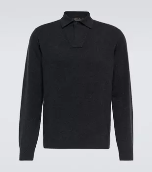 Детский кашемировый свитер поло Loro Piana, серый