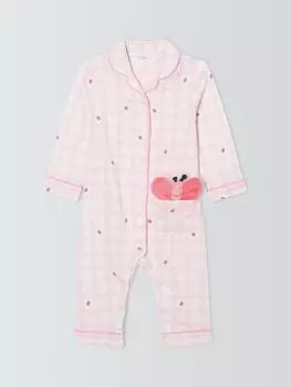 Детский клетчатый комбинезон с игрушкой-бабочкой John Lewis, розовый