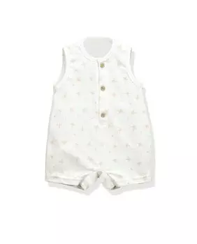 Детский комбинезон без рукавов с пуговицами BABID, оранжевый