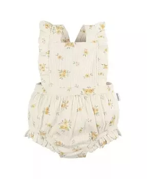 Детский комбинезон без рукавов с рюшами для маленьких девочек Gerber, белый