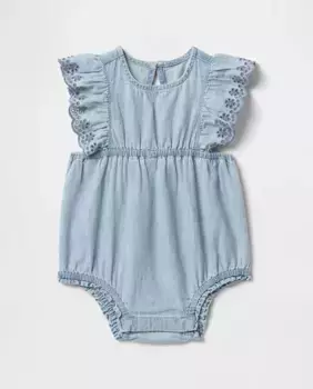 Детский комбинезон для тенселя с вышитыми рюшами Gap, синий