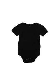 Детский комбинезон из джерси с короткими рукавами Bella + Canvas, черный