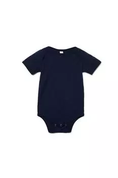 Детский комбинезон из джерси с короткими рукавами Bella + Canvas, темно-синий