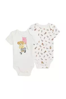 Детский комбинезон из хлопка, 2 шт. в упаковке Polo Ralph Lauren, белый