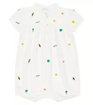 Детский комбинезон из хлопка Polo Ralph Lauren Kids, белый