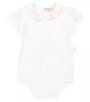 Детский комбинезон из хлопкового трикотажа Il Gufo, белый