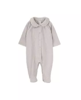 Детский комбинезон из органического хлопка с принтом Knot, светло-серый