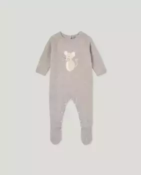 Детский комбинезон из трикотажа с интарсией Coconut El Corte Ingls, черный