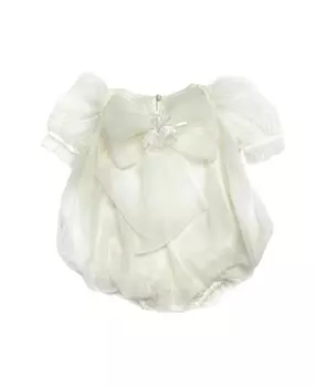 Детский комбинезон из тюля Petite Maison для девочек Bella с вышивкой из искусственного жемчуга - Baby, Little Kid Petite Maison Kids, желтый