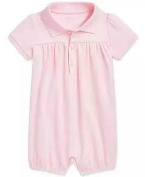 Детский комбинезон-поло Bubble из хлопка Polo Ralph Lauren, розовый