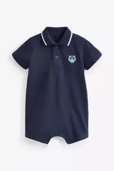 Детский комбинезон-поло с логотипом Kenzo Kids, синий