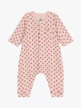 Детский комбинезон с цветочным принтом Petit Bateau, мульти