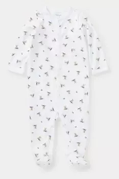 Детский комбинезон с медвежьим принтом Polo Ralph Lauren, белый
