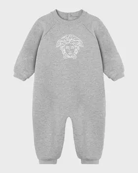 Детский комбинезон с вышивкой Медузы, размер для новорожденных-12М Versace, цвет Grey Melange/White