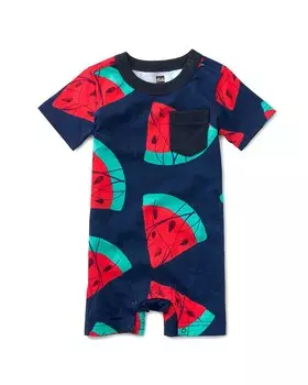 Детский комбинезон Tea Collection Pocket Shortie, розовый