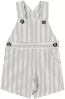 Детский комбинезон в серо-белую полоску Графитовый Tartine et Chocolat