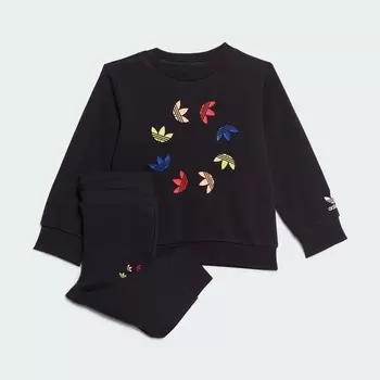 Детский комплект Adidas Adicolor Crew, 2 предмета, черный
