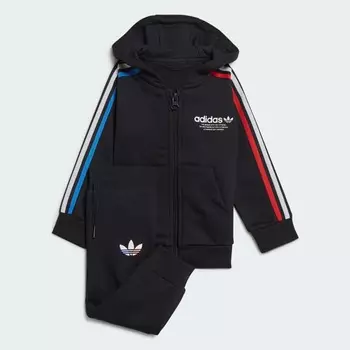 Детский комплект Adidas Originals Adicolor, 2 предмета, черный/мультиколор