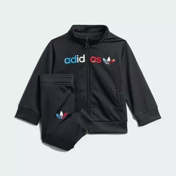 Детский комплект Adidas Originals Adicolor Primeblue Track, 2 предмета, черный/мультиколор