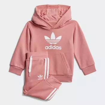 Детский комплект Adidas Originals Trefoil, 2 предмета, розовый/белый