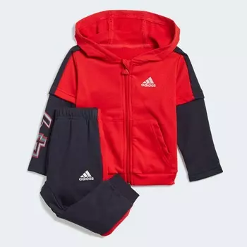 Детский комплект Adidas Training Bold 49 Hooded Long Sleeve, 2 предмета, красный/синий