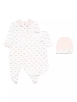 Детский комплект Golden Goose Kids с принтом слона, белый