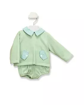 Детский комплект из 100% хлопка зеленого цвета, состоящий из трех предметов BABID, зеленый