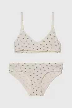 Детский комплект из бюстгальтера и трусиков United Colors of Benetton, бежевый