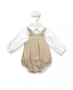 Детский комплект из двух предметов бежевого цвета из 100 % хлопка BABID, бежевый