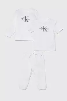 Детский комплект из хлопка Calvin Klein Jeans, белый