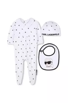 Детский комплект из хлопка Karl Lagerfeld, белый