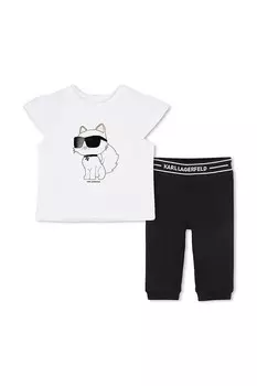Детский комплект из хлопка Karl Lagerfeld, белый