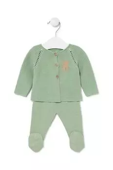 Детский комплект из хлопка Tous, зеленый