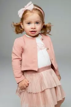 Детский комплект - куртка, лонгслив и юбка. Mayoral, розовый