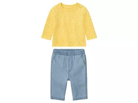 Детский комплект lupilu, 2 предмета, изготовлен из чистого органического хлопка, желтый