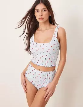 Детский комплект пижамы из вафельной жилетки и трусиков Loungeable