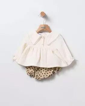 Детский комплект с цветами - Bege Coco Acqua, бежевый