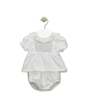 Детский комплект с футболкой из мягкой пинеточной ткани BABID, белый