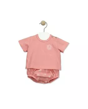 Детский комплект с вырезом на плече и львиным принтом BABID, оранжевый