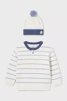 Детский комплект - свитер и шапка. Mayoral, бежевый