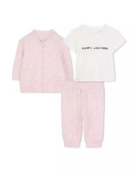 Детский комплект унисекс розового хлопкового цвета Marc Jacobs, цвет Rosa